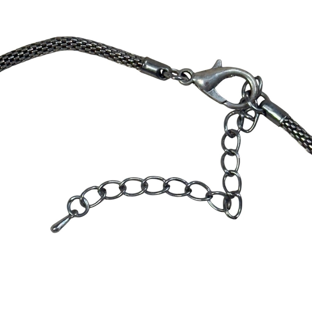 Boho Oxidized Silver Tone Tribal Coin Fringe Bib Necklace Statement Choker - Picture 11 of 14